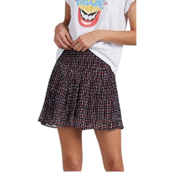 FiveSeventyFive Dresses & Skirts - FiveSeventyFive Geometric Print Mini Skirt in Blue